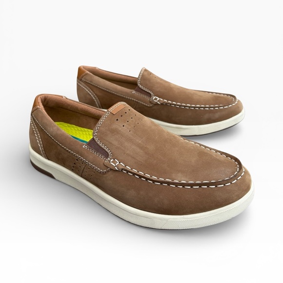 Florsheim Crossover Moc Toe Slip on Loafers Men's Size 10 Brown - Picture 15 of 15